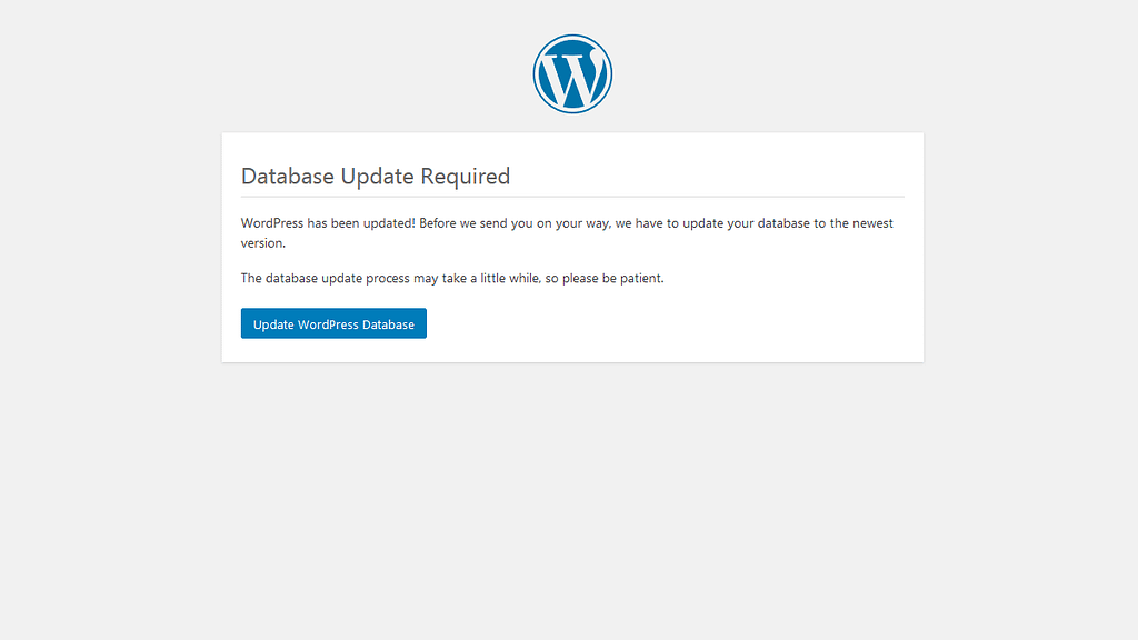Update WordPress Database